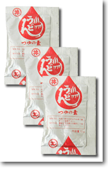 写真をクリックすると、調理イメージがご覧いただけます。 粉末うどんつゆ(1食袋)