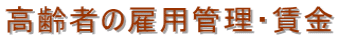 高齢者の雇用管理・賃金